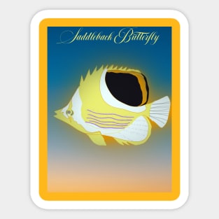 Saddleback Butterfy Fish Sticker
